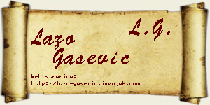 Lazo Gašević vizit kartica